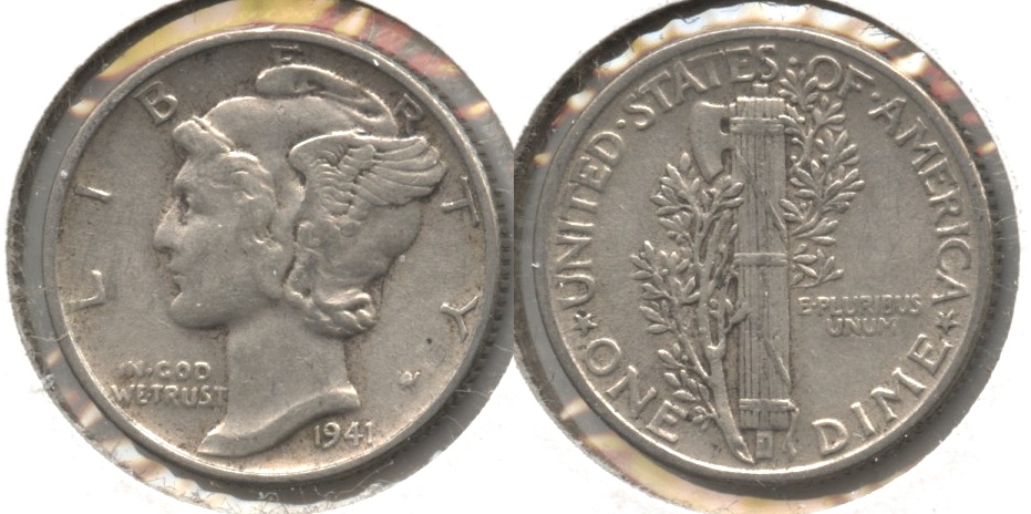 1941 Mercury Dime EF-40 #m
