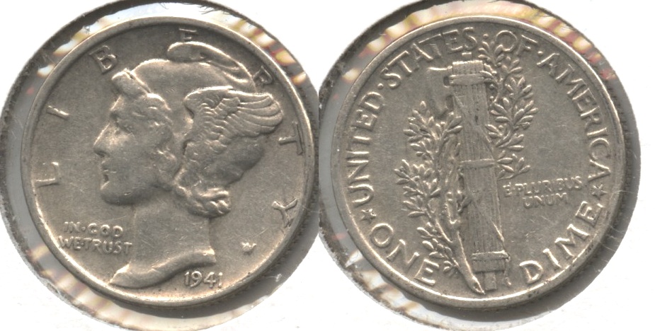 1941 Mercury Dime EF-40 #o