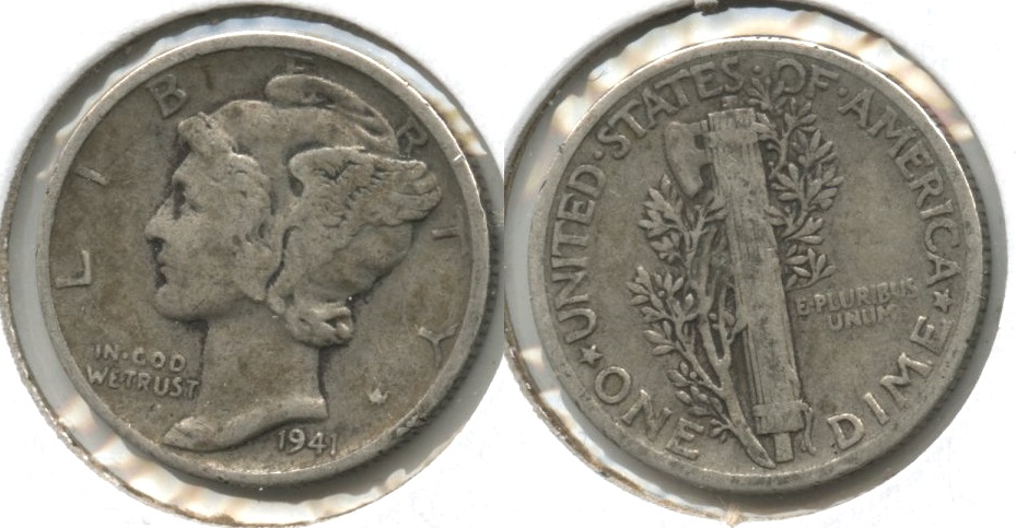 1941 Mercury Dime Fine-12 #e