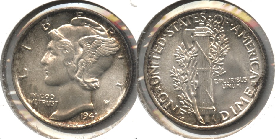1941 Mercury Dime MS-60