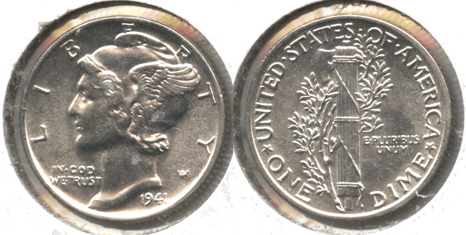 1941 Mercury Dime MS-60 #a