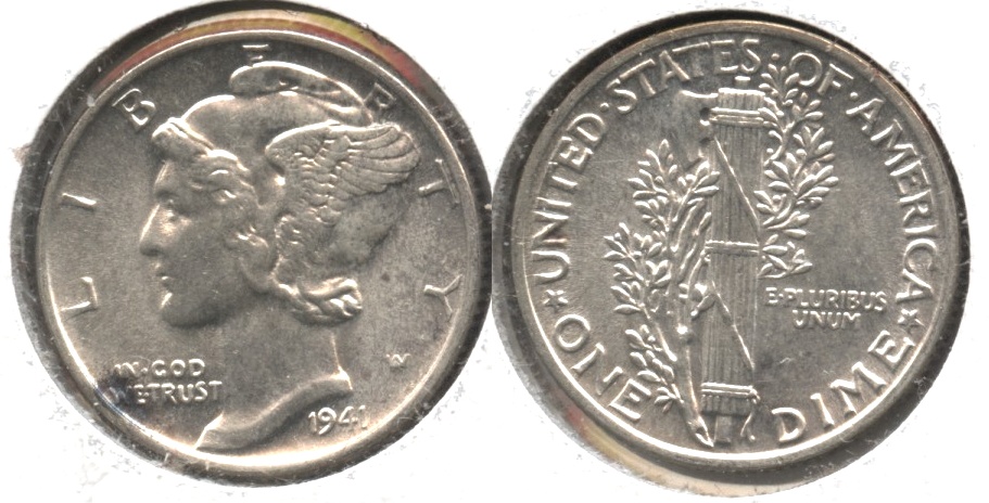 1941 Mercury Dime MS-60 #b