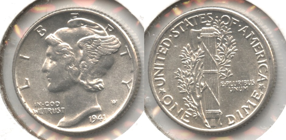 1941 Mercury Dime MS-60 #d