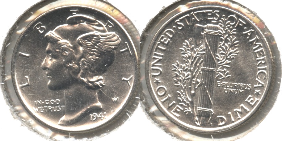 1941 Mercury Dime MS-60 #h