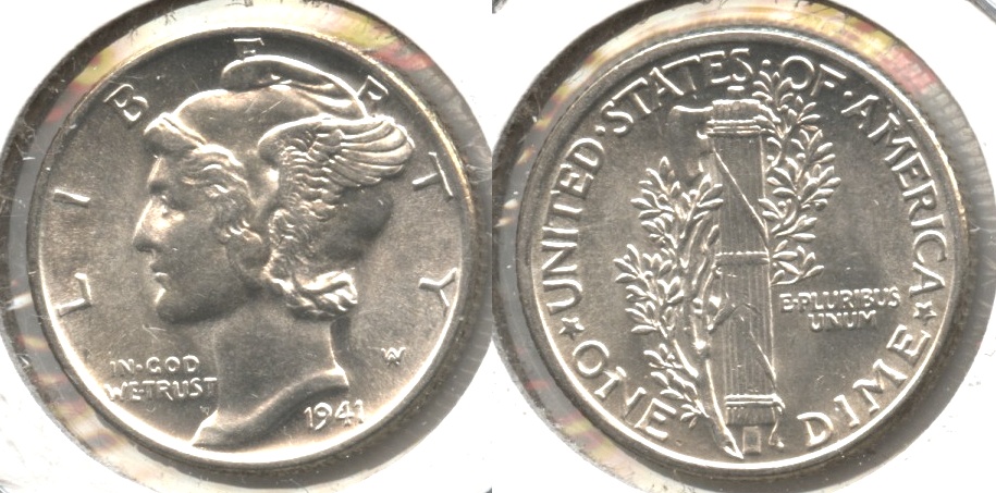 1941 Mercury Dime MS-60 #t