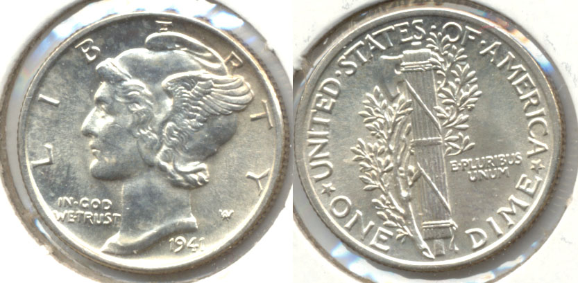 1941 Mercury Dime MS-63 a