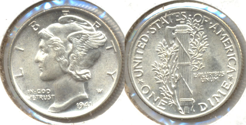 1941 Mercury Dime MS-63 d