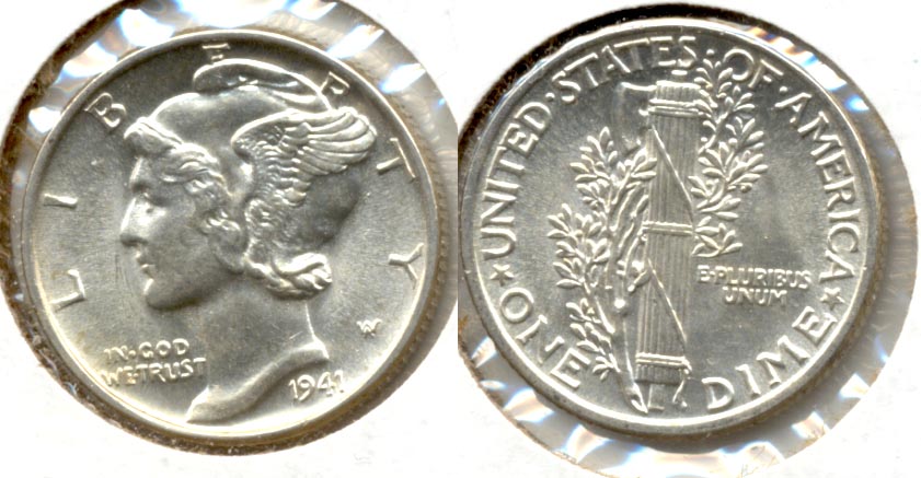 1941 Mercury Dime MS-63 o