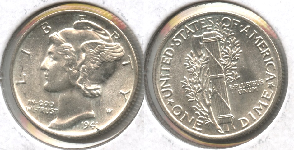 1941 Mercury Dime MS-65