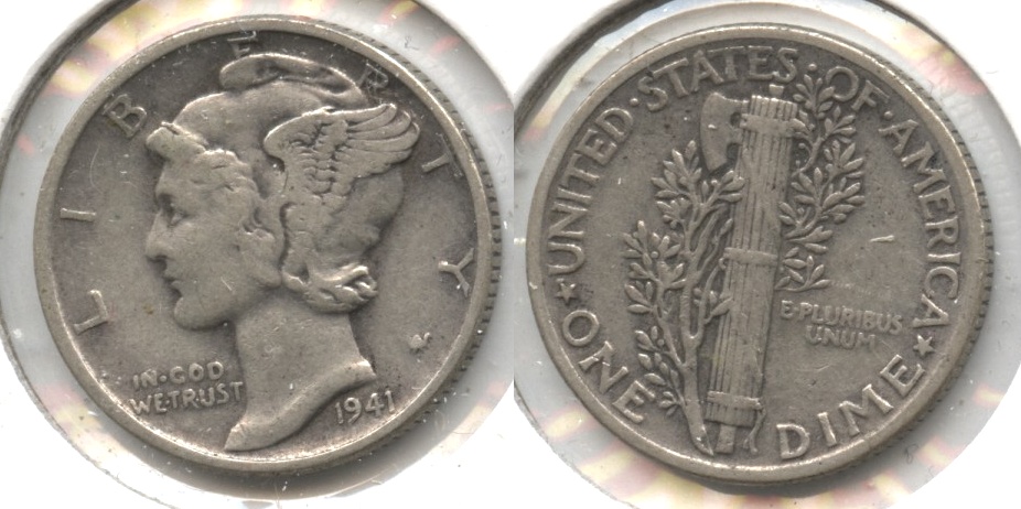 1941 Mercury Dime VF-20 #c