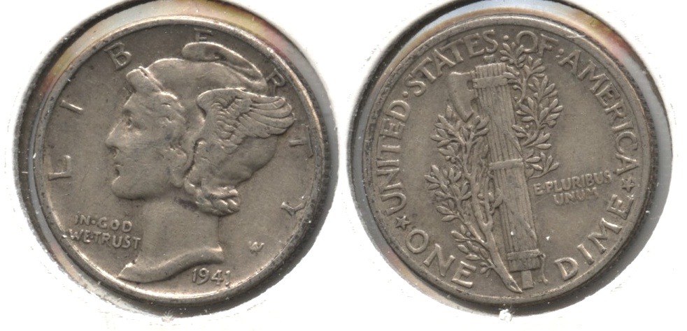 1941 Mercury Dime VF-20 #g