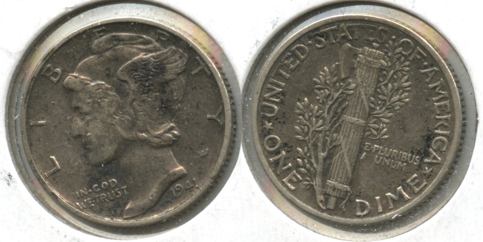 1941 Mercury Dime VF-20 #i