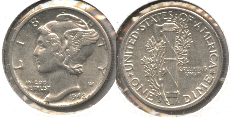1942-D Mercury Dime AU-50