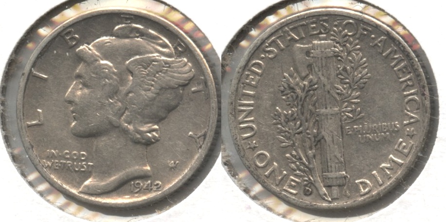 1942-D Mercury Dime EF-40 #c