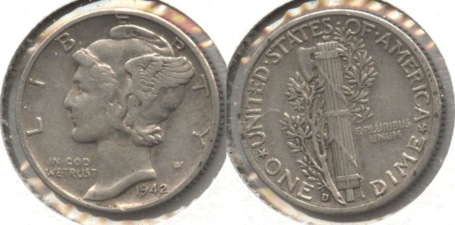 1942-D Mercury Dime EF-40 #d