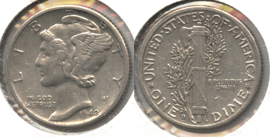 1942-D Mercury Dime EF-40 #e