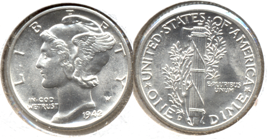 1942-D Mercury Dime MS-64