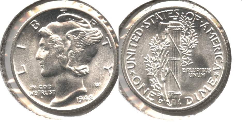 1942-D Mercury Dime MS-64 a