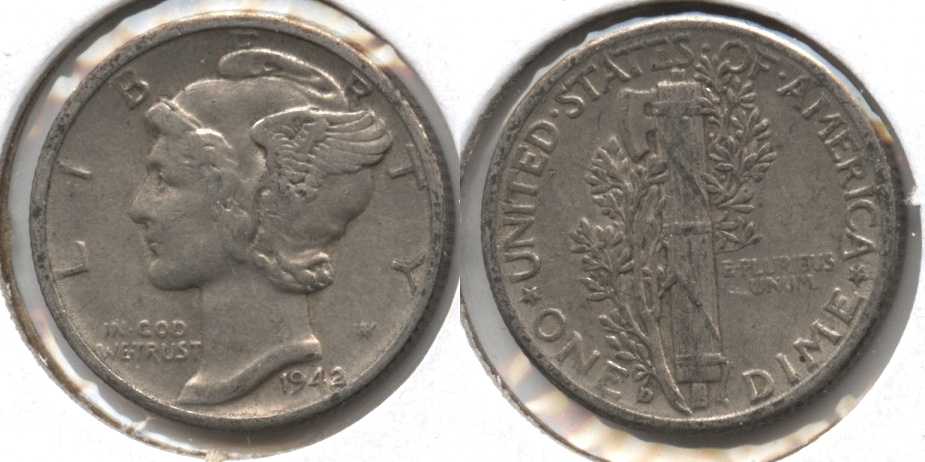 1942-D Mercury Dime VF-20 #d