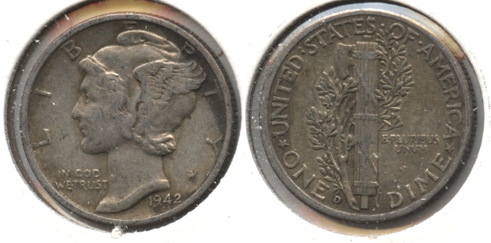 1942-D Mercury Dime VF-30 #a