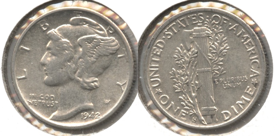 1942-S Mercury Dime AU-50 #d