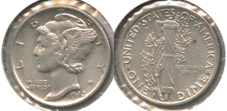 1942-S Mercury Dime EF-40 #b