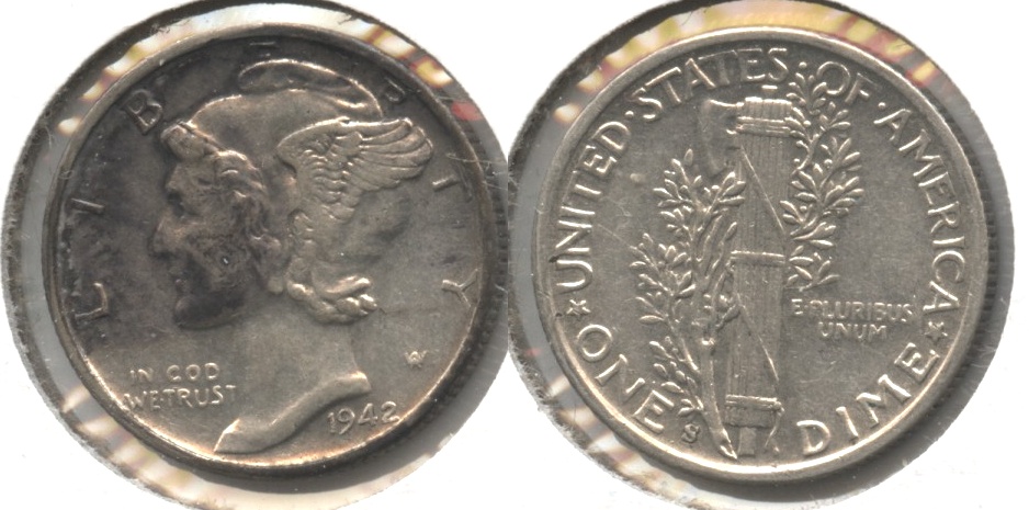 1942-S Mercury Dime EF-40 #f