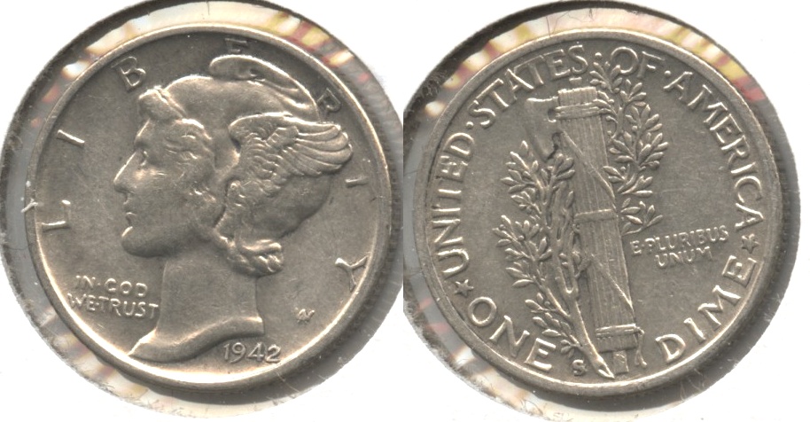 1942-S Mercury Dime EF-45