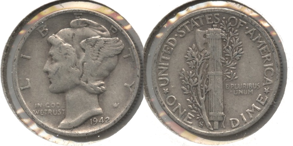 1942-S Mercury Dime Fine-12 #ac