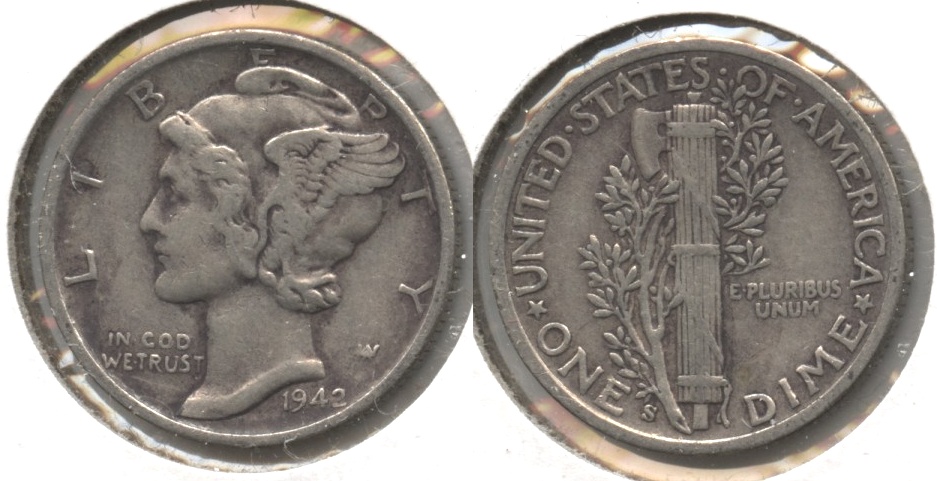 1942-S Mercury Dime Fine-12 #n