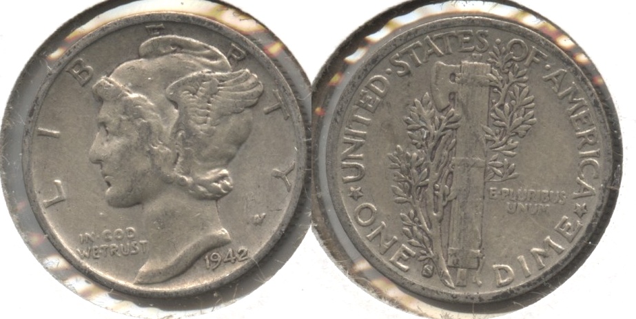 1942-S Mercury Dime Fine-12 #z