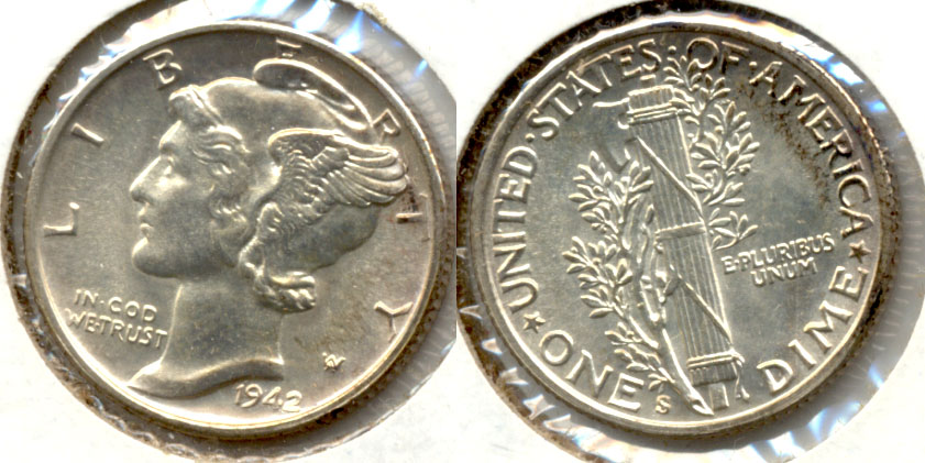 1942-S Mercury Dime MS-60