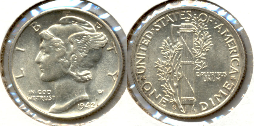 1942-S Mercury Dime MS-60 a