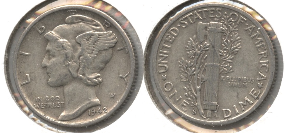 1942-S Mercury Dime VF-20 #c