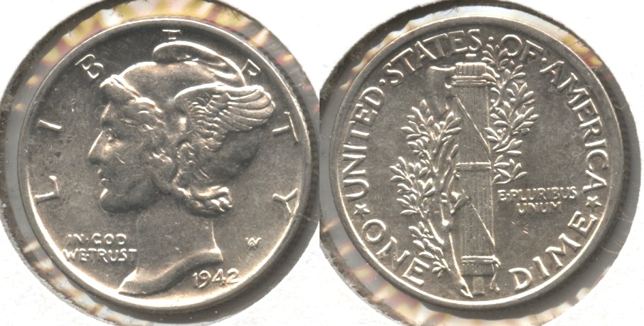 1942 Mercury Dime AU-50 #g