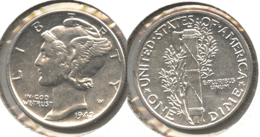 1942 Mercury Dime AU-50 #h