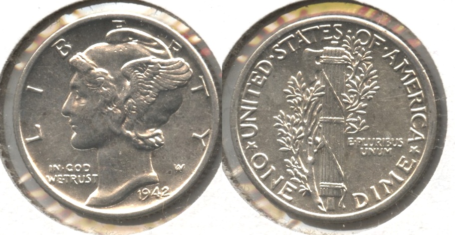 1942 Mercury Dime AU-50 #i