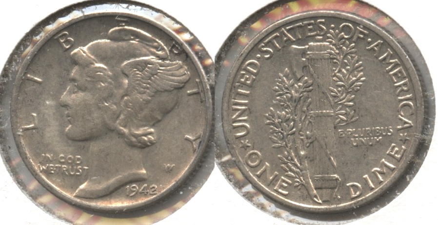 1942 Mercury Dime EF-40 #n