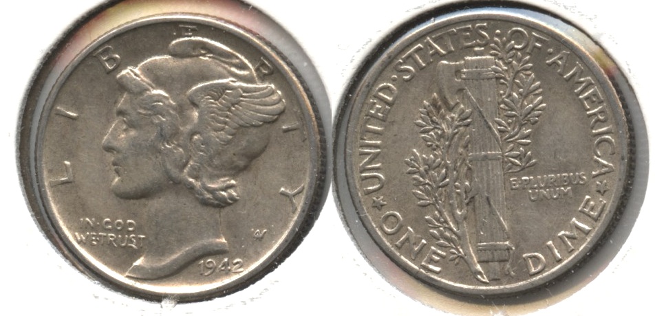 1942 Mercury Dime EF-40 #z