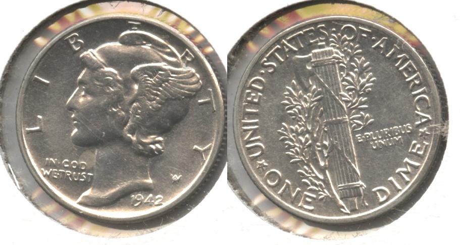 1942 Mercury Dime EF-45 #a