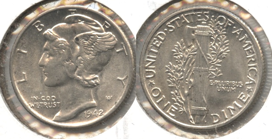1942 Mercury Dime MS-60 #b