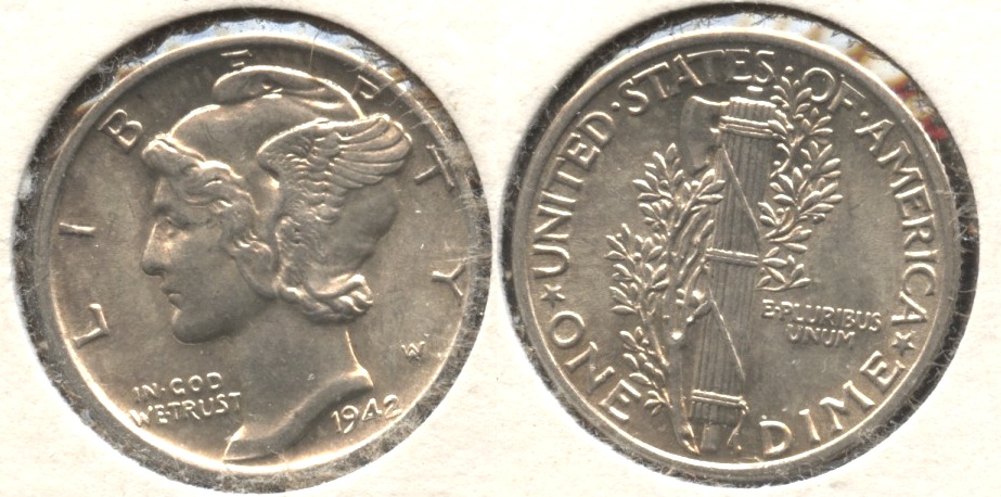 1942 Mercury Dime MS-60 #c
