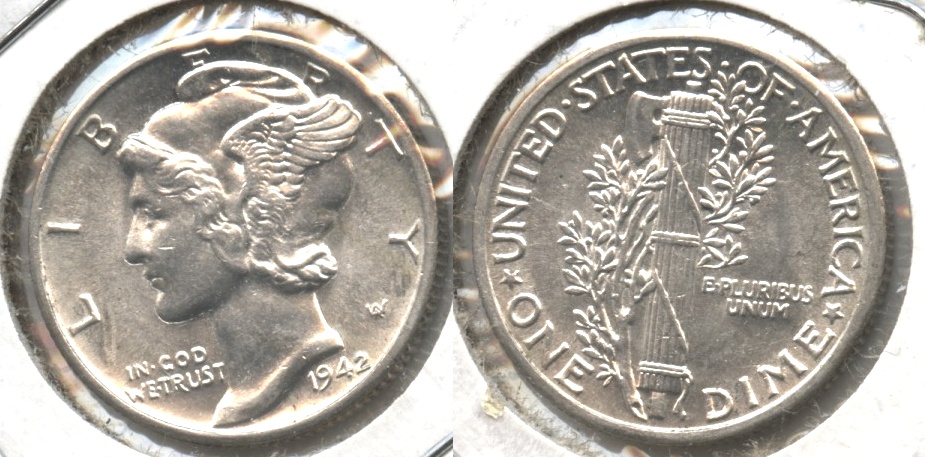 1942 Mercury Dime MS-60 #d