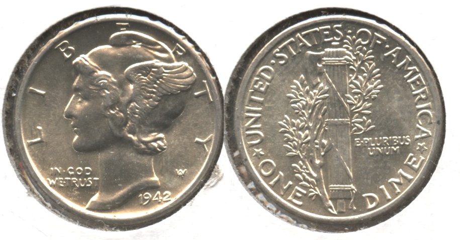 1942 Mercury Dime MS-60 #i