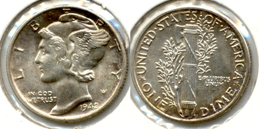 1942 Mercury Dime MS-63 g
