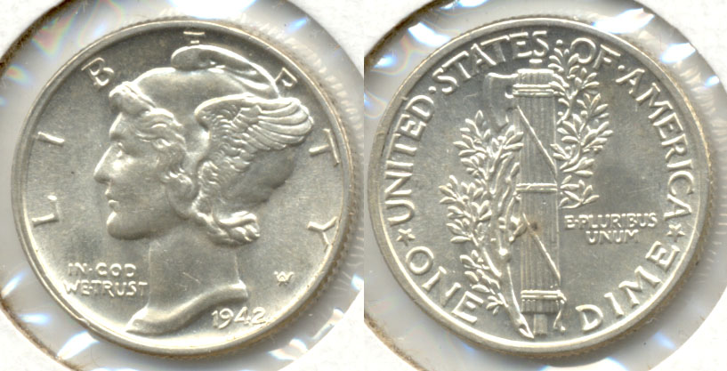 1942 Mercury Dime MS-63 i