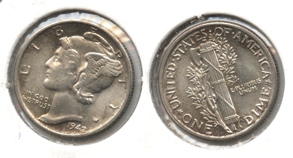 1942 Mercury Dime MS-65