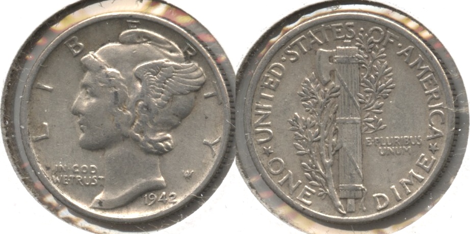 1942 Mercury Dime VF-20 #i