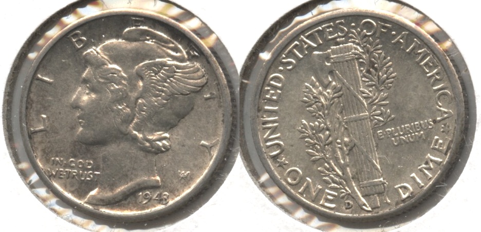 1943-D Mercury Dime AU-50