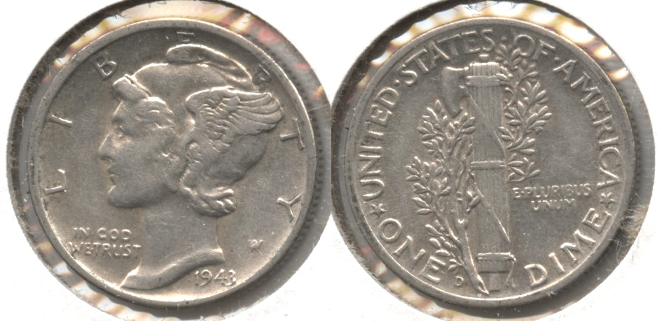 1943-D Mercury Dime EF-40 #a